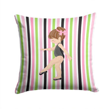 Load image into Gallery viewer, Ballerina Brunette Point Throw Pillow - 14x14 Decorative Pillow – Art for Your Home &amp; Patio BB5178PW1414