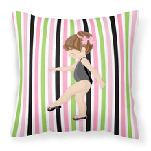 Load image into Gallery viewer, Ballerina Brunette Point Fabric Decorative Pillow BB5178PW1818