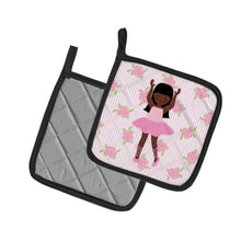 Load image into Gallery viewer, Ballerina African American Long Hair Pot Holders - Set of 2 - Heat-Resistant Kitchen Essentials BB5180PTHD