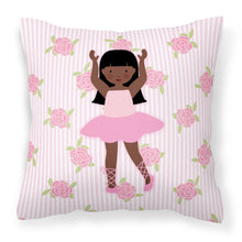 Load image into Gallery viewer, Ballerina African American Long Hair Fabric Decorative Pillow BB5180PW1818