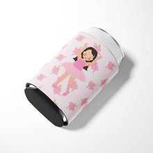 Load image into Gallery viewer, Ballerina Long Dark Hair Can or Bottle Hugger BB5181CC