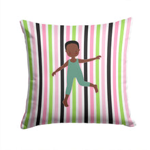 Load image into Gallery viewer, Dancer Bikatard African American Throw Pillow - 14x14 Decorative Pillow – Art for Your Home &amp; Patio BB5184PW1414