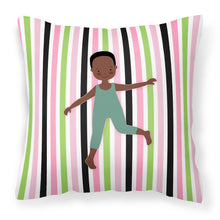 Load image into Gallery viewer, Dancer Bikatard African American Fabric Decorative Pillow BB5184PW1818