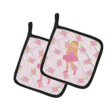 Load image into Gallery viewer, Ballerina Long Haired Blonde Pot Holders - Set of 2 - Heat-Resistant Kitchen Essentials BB5185PTHD