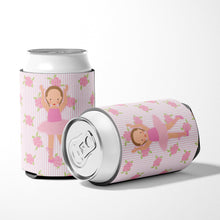Load image into Gallery viewer, Ballerina Brown Hair Ponytails Can or Bottle Hugger BB5189CC