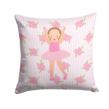 Load image into Gallery viewer, Ballerina Brown Hair Ponytails Throw Pillow - 14x14 Decorative Pillow – Art for Your Home &amp; Patio BB5189PW1414