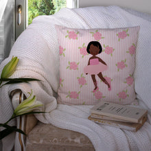 Load image into Gallery viewer, Ballerina African American Short Hair Throw Pillow - 14x14 Decorative Pillow – Art for Your Home &amp; Patio BB5190PW1414