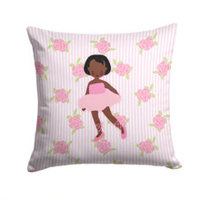 Load image into Gallery viewer, Ballerina African American Short Hair Throw Pillow - 14x14 Decorative Pillow – Art for Your Home &amp; Patio BB5190PW1414