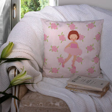 Load image into Gallery viewer, Ballerina Red Short Hair Throw Pillow - 14x14 Decorative Pillow – Art for Your Home &amp; Patio BB5191PW1414