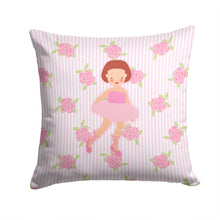 Load image into Gallery viewer, Ballerina Red Short Hair Throw Pillow - 14x14 Decorative Pillow – Art for Your Home &amp; Patio BB5191PW1414