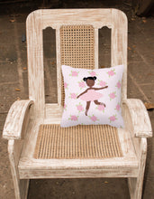 Load image into Gallery viewer, Ballerina African American Ponytails Fabric Decorative Pillow BB5192PW1818