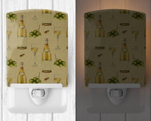 Load image into Gallery viewer, White Wine on Linen Ceramic Night Light BB5194CNL
