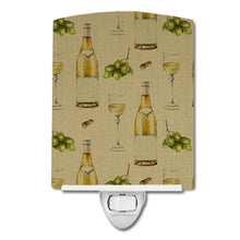 Load image into Gallery viewer, White Wine on Linen Ceramic Night Light BB5194CNL