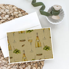 Load image into Gallery viewer, White Wine on Linen Greeting Cards -  Blank Note Cards – 8-Pack of Artist-Designed Cards with Envelopes