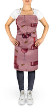 Load image into Gallery viewer, Red Wine on Linen Apron – Artist-Designed Kitchen, BBQ &amp; Craft Apron BB5195APRON