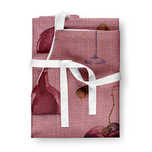 Load image into Gallery viewer, Red Wine on Linen Apron – Artist-Designed Kitchen, BBQ &amp; Craft Apron BB5195APRON