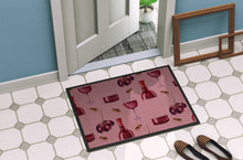 Load image into Gallery viewer, Red Wine on Linen Doormat - 24x36 Decorative Floor Mat – Indoor/Outdoor Rug with Artistic Flair BB5195JMAT