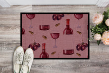 Load image into Gallery viewer, Red Wine on Linen Doormat - 18x27 Decorative Floor Mat – Indoor/Outdoor Rug with Artistic Flair BB5195MAT