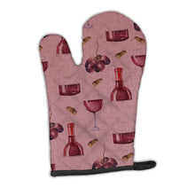 Load image into Gallery viewer, Red Wine on Linen Oven Mitt BB5195OVMT