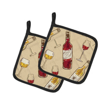 Load image into Gallery viewer, Red and White Wine Pot Holders - Set of 2 - Heat-Resistant Kitchen Essentials BB5196PTHD