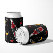 Load image into Gallery viewer, Red and White Wine on Black Can or Bottle Hugger BB5197CC