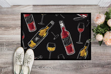 Load image into Gallery viewer, Red and White Wine on Black Doormat - 24x36 Decorative Floor Mat – Indoor/Outdoor Rug with Artistic Flair BB5197JMAT
