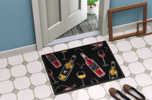 Load image into Gallery viewer, Red and White Wine on Black Doormat - 18x27 Decorative Floor Mat – Indoor/Outdoor Rug with Artistic Flair BB5197MAT