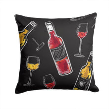 Load image into Gallery viewer, Red and White Wine on Black Throw Pillow - 14x14 Decorative Pillow – Art for Your Home &amp; Patio BB5197PW1414