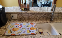 Load image into Gallery viewer, Assortment of Cheeses Dish Drying Mat – Absorbent, Artistic Kitchen Essentials BB5198DDM
