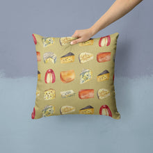 Load image into Gallery viewer, Cheeses Throw Pillow - 14x14 Decorative Pillow – Art for Your Home &amp; Patio BB5199PW1414