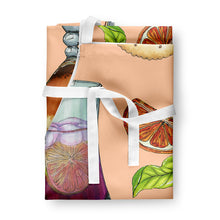 Load image into Gallery viewer, Drinks and Cocktails Peach Apron – Artist-Designed Kitchen, BBQ &amp; Craft Apron BB5200APRON