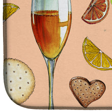 Load image into Gallery viewer, Drinks and Cocktails Peach Dish Drying Mat – Absorbent, Artistic Kitchen Essentials BB5200DDM