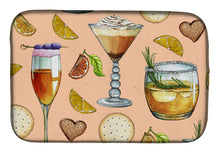 Load image into Gallery viewer, Drinks and Cocktails Peach Dish Drying Mat – Absorbent, Artistic Kitchen Essentials BB5200DDM