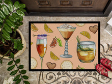 Load image into Gallery viewer, Drinks and Cocktails Peach Doormat - 18x27 Decorative Floor Mat – Indoor/Outdoor Rug with Artistic Flair BB5200MAT