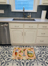 Load image into Gallery viewer, Drinks and Cocktails Peach Machine Washable Memory Foam Mat BB5200RUG