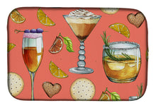 Load image into Gallery viewer, Drinks and Cocktails Salmon Dish Drying Mat – Absorbent, Artistic Kitchen Essentials BB5201DDM