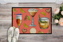 Load image into Gallery viewer, Drinks and Cocktails Salmon Doormat - 24x36 Decorative Floor Mat – Indoor/Outdoor Rug with Artistic Flair BB5201JMAT