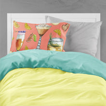 Load image into Gallery viewer, Drinks and Cocktails Salmon Fabric Standard Pillowcase – Artistic Decorative Front, White Back BB5201PILLOWCASE