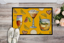 Load image into Gallery viewer, Drinks and Cocktails Gold Doormat - 18x27 Decorative Floor Mat – Indoor/Outdoor Rug with Artistic Flair BB5202MAT