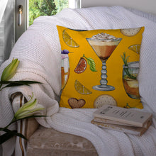 Load image into Gallery viewer, Drinks and Cocktails Gold Throw Pillow - 14x14 Decorative Pillow – Art for Your Home &amp; Patio BB5202PW1414