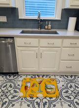 Load image into Gallery viewer, Drinks and Cocktails Gold Machine Washable Memory Foam Mat BB5202RUG