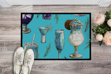 Load image into Gallery viewer, Drinks and Cocktails Blue Doormat - 24x36 Decorative Floor Mat – Indoor/Outdoor Rug with Artistic Flair BB5203JMAT