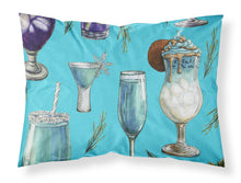 Load image into Gallery viewer, Drinks and Cocktails Blue Fabric Standard Pillowcase – Artistic Decorative Front, White Back BB5203PILLOWCASE