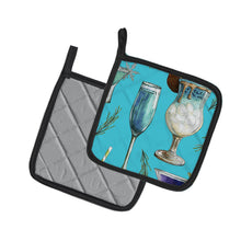 Load image into Gallery viewer, Drinks and Cocktails Blue Pot Holders - Set of 2 - Heat-Resistant Kitchen Essentials BB5203PTHD
