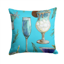 Load image into Gallery viewer, Drinks and Cocktails Blue Throw Pillow - 14x14 Decorative Pillow – Art for Your Home &amp; Patio BB5203PW1414