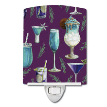 Load image into Gallery viewer, Drinks and Cocktails Purple Ceramic Night Light BB5204CNL