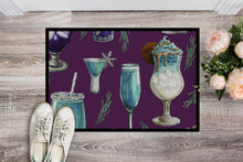Load image into Gallery viewer, Drinks and Cocktails Purple Doormat - 18x27 Decorative Floor Mat – Indoor/Outdoor Rug with Artistic Flair BB5204MAT