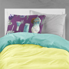 Load image into Gallery viewer, Drinks and Cocktails Purple Fabric Standard Pillowcase – Artistic Decorative Front, White Back BB5204PILLOWCASE