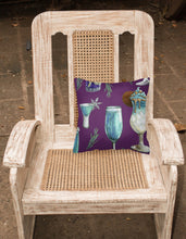 Load image into Gallery viewer, Drinks and Cocktails Purple Fabric Decorative Pillow BB5204PW1818