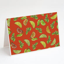 Load image into Gallery viewer, Lemons, Limes and Oranges Greeting Cards -  Blank Note Cards – 8-Pack of Artist-Designed Cards with Envelopes